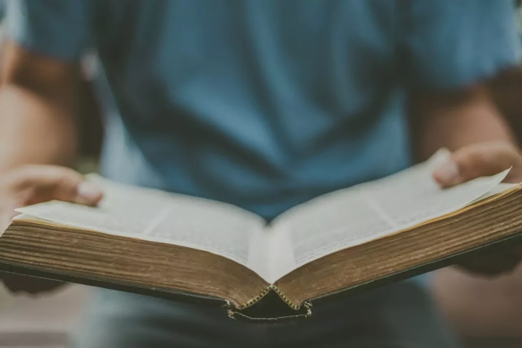 a disciple of Jesus, reading his Bible